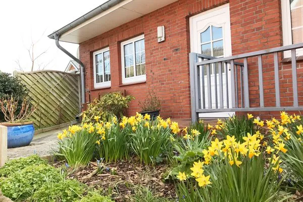 Eingang Bungalow Frisia 1 in Norddorf auf Amrum Haus Frisia Bungalow Frisia 1