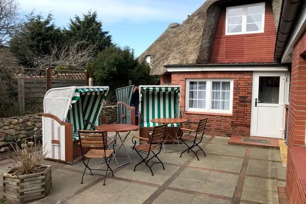 Terrasse der Ferienwohnung Frisia 5 in Norddorf auf Amrum Haus Frisia Ferienwohnung Frisia 5