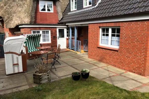 Terrasse der Ferienwohnung Frisia 5 in Norddorf auf Amrum Haus Frisia Ferienwohnung Frisia 5