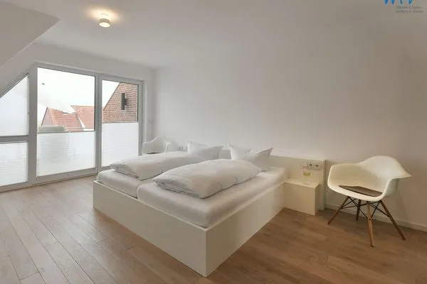Schlafzimmer Haus Erholung Ferienwohnung "Meer Flair"