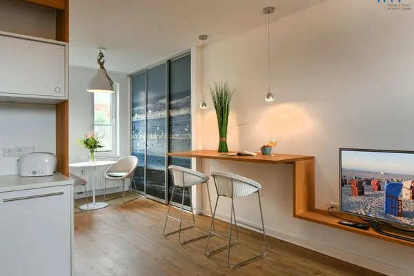 Wohnzimmer Haus Inselrose Ferienwohnung Wildrose