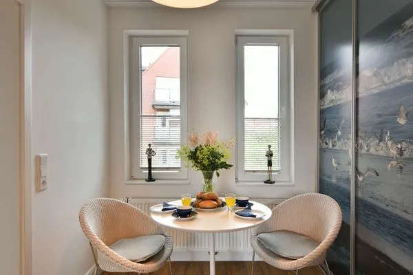 Wohnzimmer Haus Inselrose Ferienwohnung Wildrose