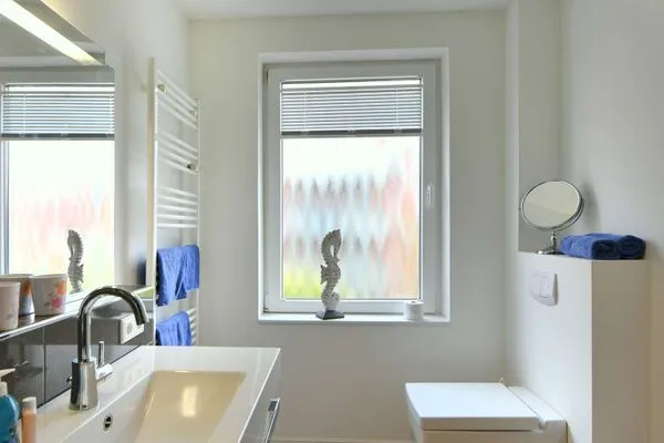 Badezimmer Haus Inselrose Ferienwohnung Wildrose