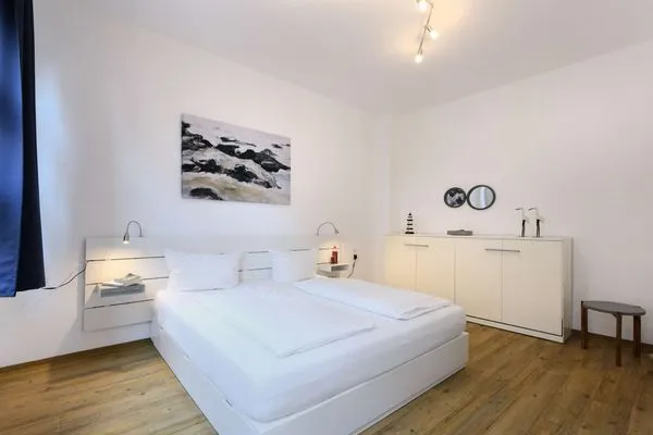 Schlafzimmer Haus Inselrose Ferienwohnung Dünenröschen