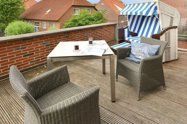 Balkon Haus Inselrose Ferienwohnung Dünenröschen