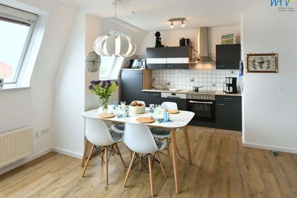 Küche / Küchenzeile Haus Inselrose Ferienwohnung Apfelrose