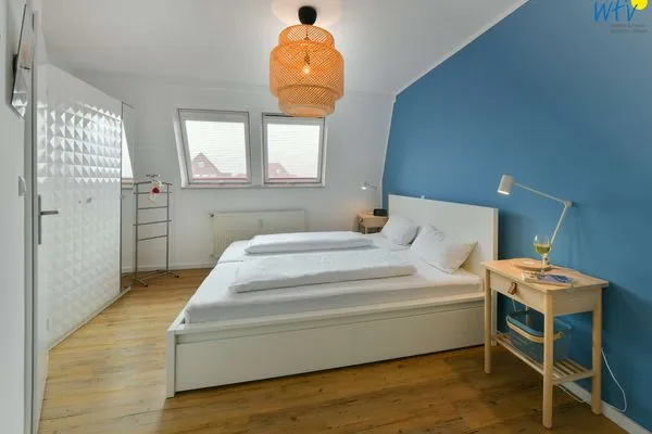 Schlafzimmer Haus Inselrose Ferienwohnung Apfelrose