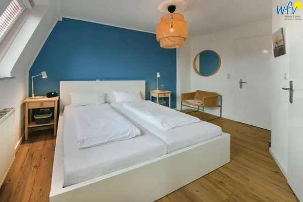 Schlafzimmer Haus Inselrose Ferienwohnung Apfelrose