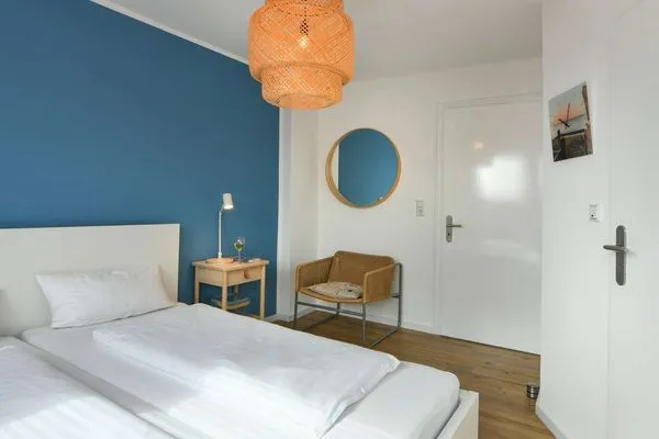 Schlafzimmer Haus Inselrose Ferienwohnung Apfelrose