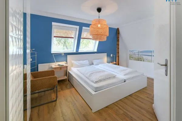 Schlafzimmer Haus Inselrose Ferienwohnung Apfelrose