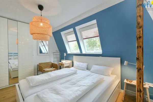 Schlafzimmer Haus Inselrose Ferienwohnung Apfelrose