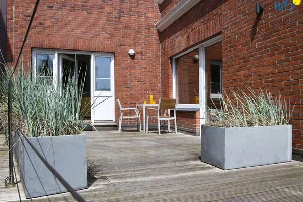 Terrasse Haus Inselrose Ferienwohnung Sandröschen