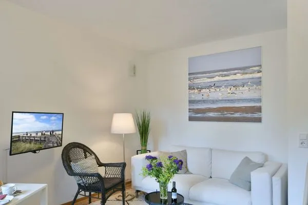 Wohnzimmer Haus Inselrose Ferienwohnung Sandröschen