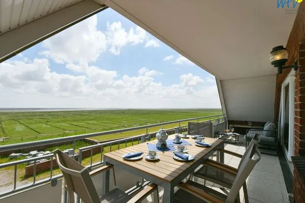 Balkon Haus Klabautermann Ferienwohnung Karin's Nest