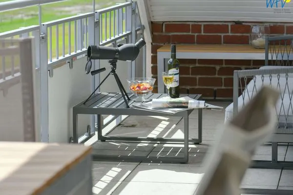 Balkon Haus Klabautermann Ferienwohnung Karin's Nest