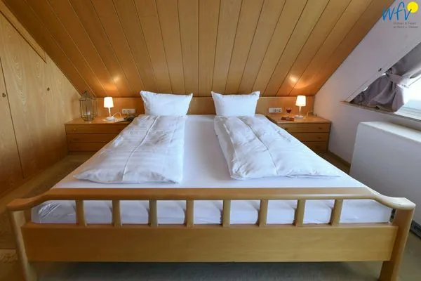 Schlafzimmer Haus Klabautermann Ferienwohnung Karin's Nest