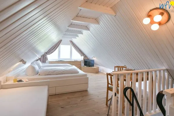 Schlafzimmer Haus Klabautermann Ferienwohnung Karin's Nest