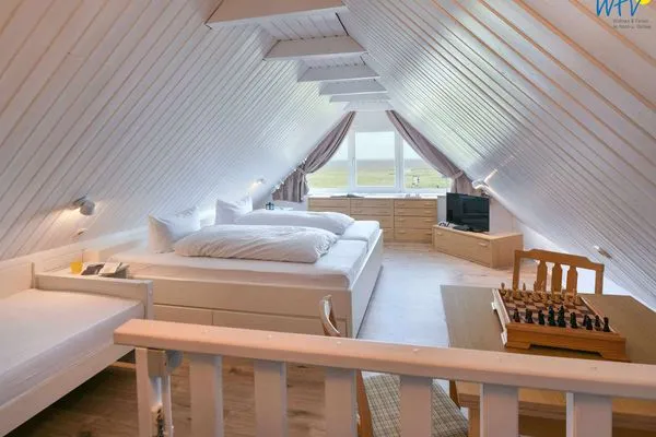 Schlafzimmer Haus Klabautermann Ferienwohnung Karin's Nest