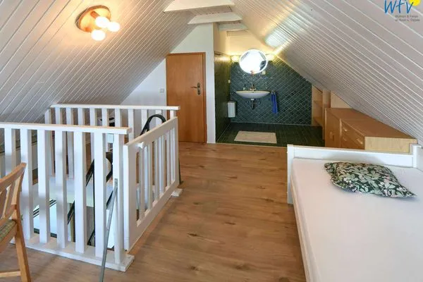 Schlafzimmer Haus Klabautermann Ferienwohnung Karin's Nest