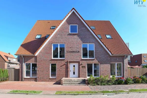 Hauptansicht Töwerhus Ferienwohnungen Segel + Seestern