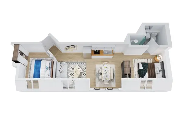 Grundriss Smart Resorts Haus Azur Ferienwohnung 812