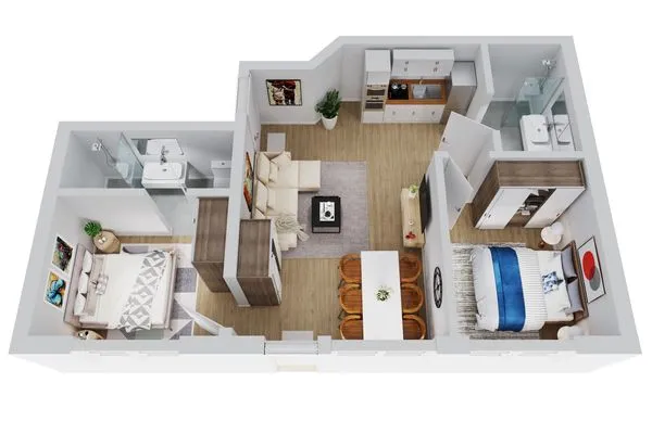 Grundriss Smart Resorts Haus Azur Ferienwohnung 802