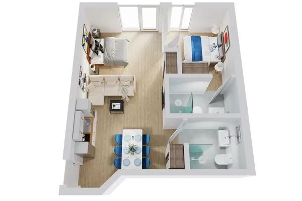 Grundriss Smart Resorts Haus Azur Ferienwohnung 801