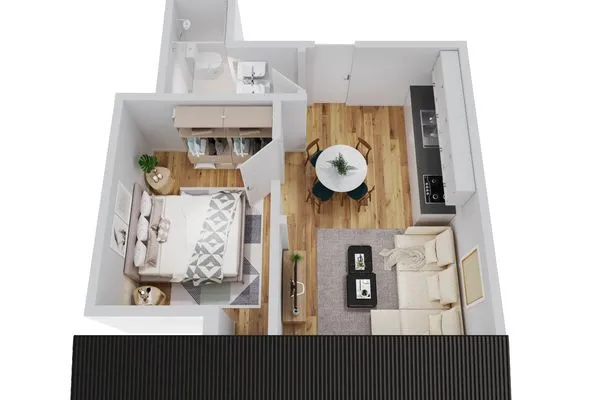 Grundriss Smart Resorts Haus Opal Ferienwohnung 405