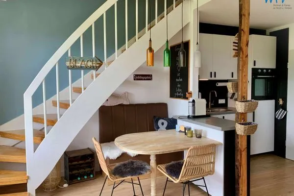 Essbereich und offene Küche Residenz am Rosengarten Ferienwohnung Atempause