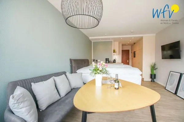 Wohnzimmer Ferienhaus Seeblick Ferienwohnung Inseloase