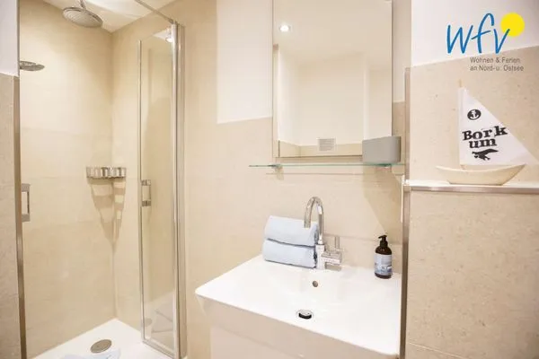 Badezimmer Ferienhaus Seeblick Ferienwohnung Inseloase