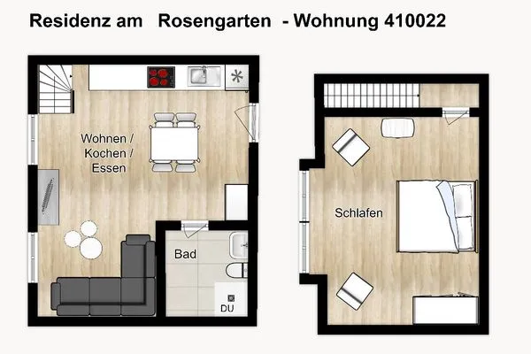 Grundriss Residenz am Rosengarten Ferienwohnung 22