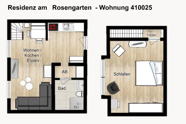 Grundriss Residenz am Rosengarten Ferienwohnung Atempause