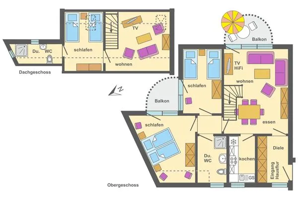 Grundriss Ferienpark Freesenbruch Wohnung 2.4 - Familientraum