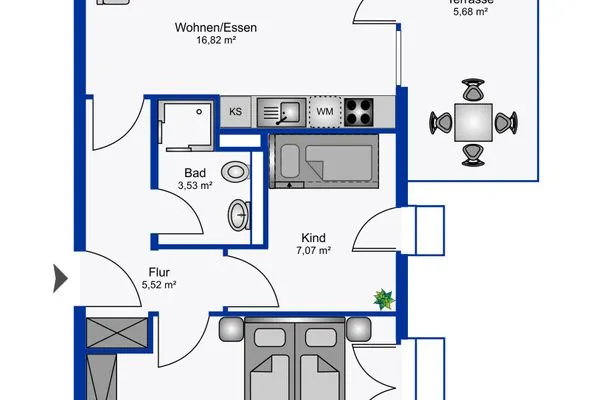  Ferien am Südstrand Ferienwohnung 0.6/ Elso