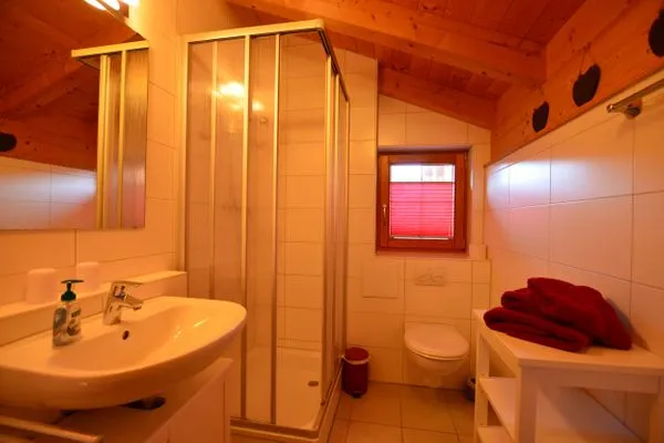 Badezimmer  Bunte Kuh -  Feriendorf Via Claudia Haus 52