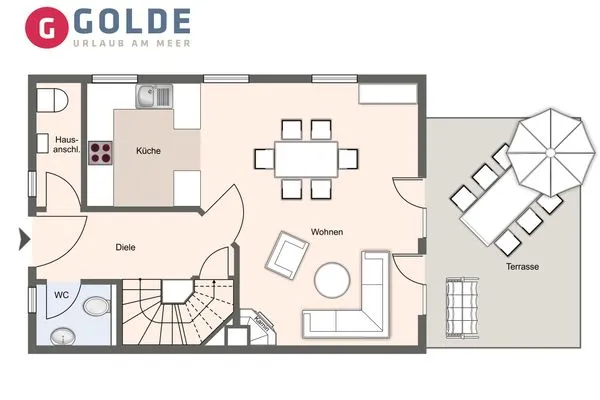 Reetdachhaus Meerzeit Reetdachhaus Meerzeit SPO Boehl - Grundriss