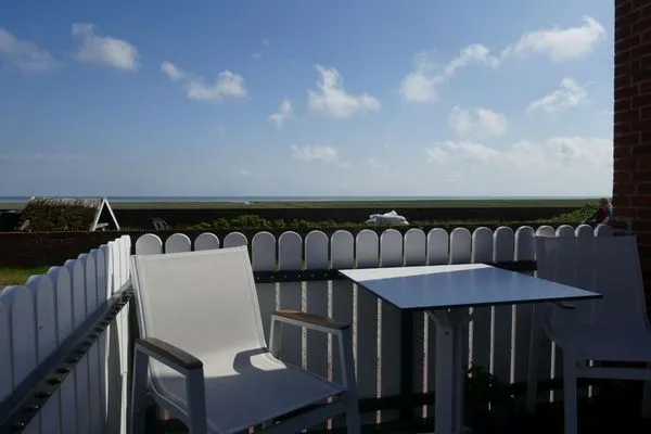 Terrasse Haus Nordland Ferienwohnung Wattblick 1