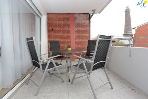 Balkon Ferienhaus Strandstraße 41 Ferienwohnung Strandkorb Nr. 5