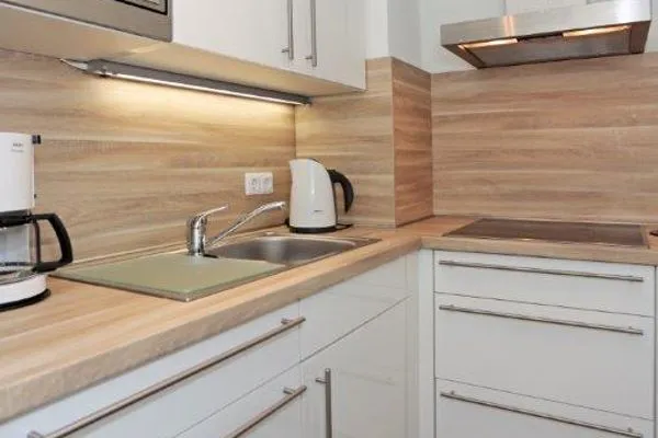 Küche / Küchenzeile Ferienhaus Strandstraße 41 Ferienwohnung Strandkorb Nr. 5