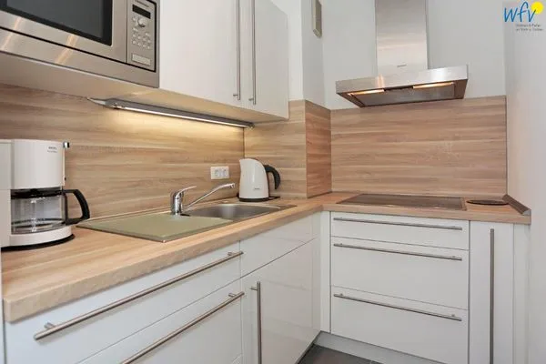 Küche / Küchenzeile Ferienhaus Strandstraße 41 Ferienwohnung Strandkorb Nr. 5