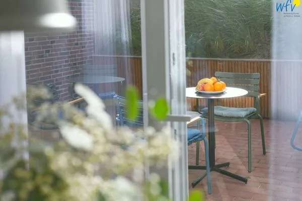 Terrasse Töwerhus Ferienwohnung Seestern