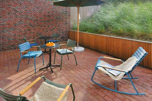 Terrasse Töwerhus Ferienwohnung Seestern