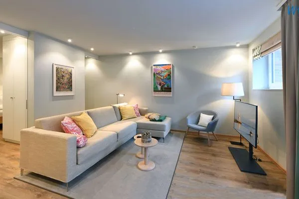 Wohnzimmer Töwerhus Ferienwohnung Seestern