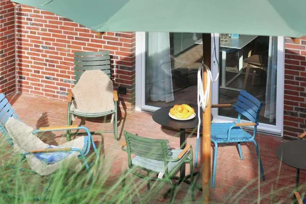 Terrasse Töwerhus Ferienwohnung Seestern