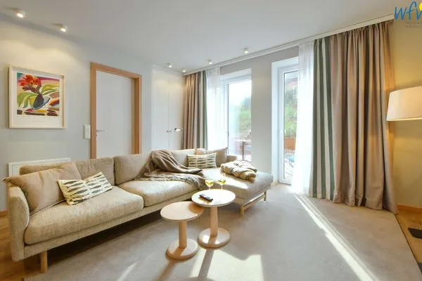 Wohnzimmer Töwerhus Ferienwohnung Möwe