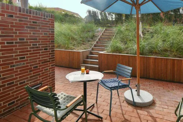 Terrasse Töwerhus Ferienwohnung Möwe