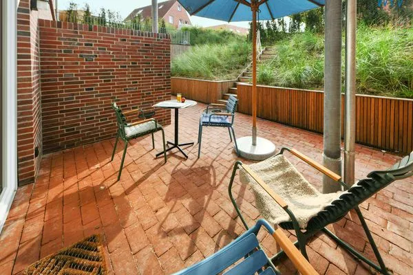 Terrasse Töwerhus Ferienwohnung Möwe