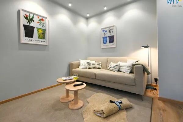 Wohnzimmer Töwerhus Ferienwohnung Krabbe