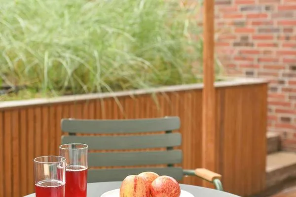 Terrasse Töwerhus Ferienwohnung Krabbe